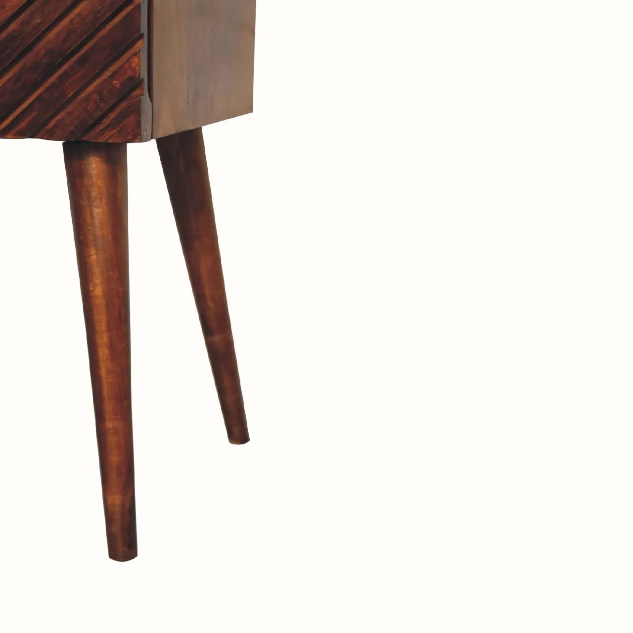 Babej 2 Drawer Bedside Table, Small - Chestnut Bedside Tables - Bokel Home