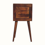 Babej 2 Drawer Bedside Table, Small - Chestnut Bedside Tables - Bokel Home