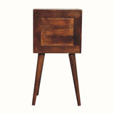 Babej 2 Drawer Bedside Table, Small - Chestnut Bedside Tables - Bokel Home