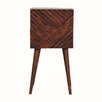 Babej 2 Drawer Bedside Table, Small - Chestnut Bedside Tables - Bokel Home