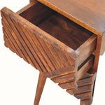 Babej 2 Drawer Bedside Table, Small - Chestnut Bedside Tables - Bokel Home