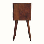 Babej 2 Drawer Bedside Table, Small - Chestnut Bedside Tables - Bokel Home