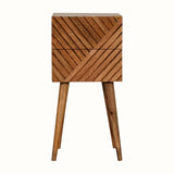 Babej 2 Drawer Bedside Table, Small - Natural Bedside Tables - Bokel Home