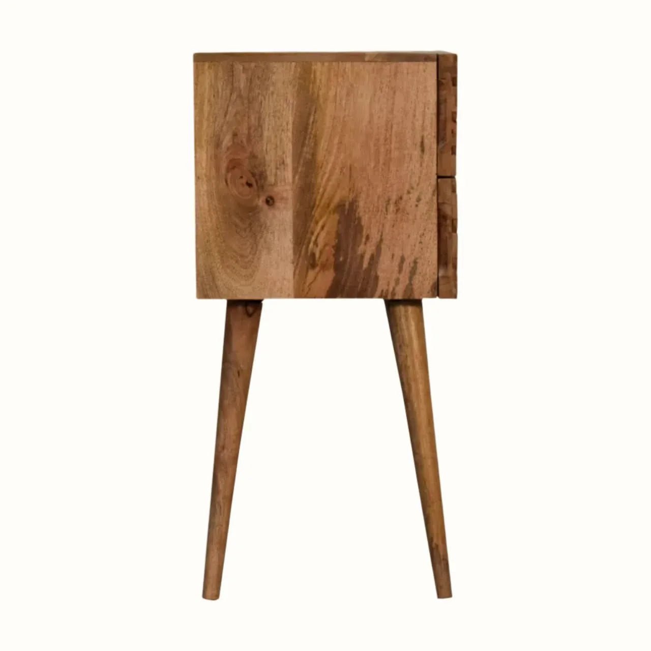 Babej 2 Drawer Bedside Table, Small - Natural Bedside Tables - Bokel Home