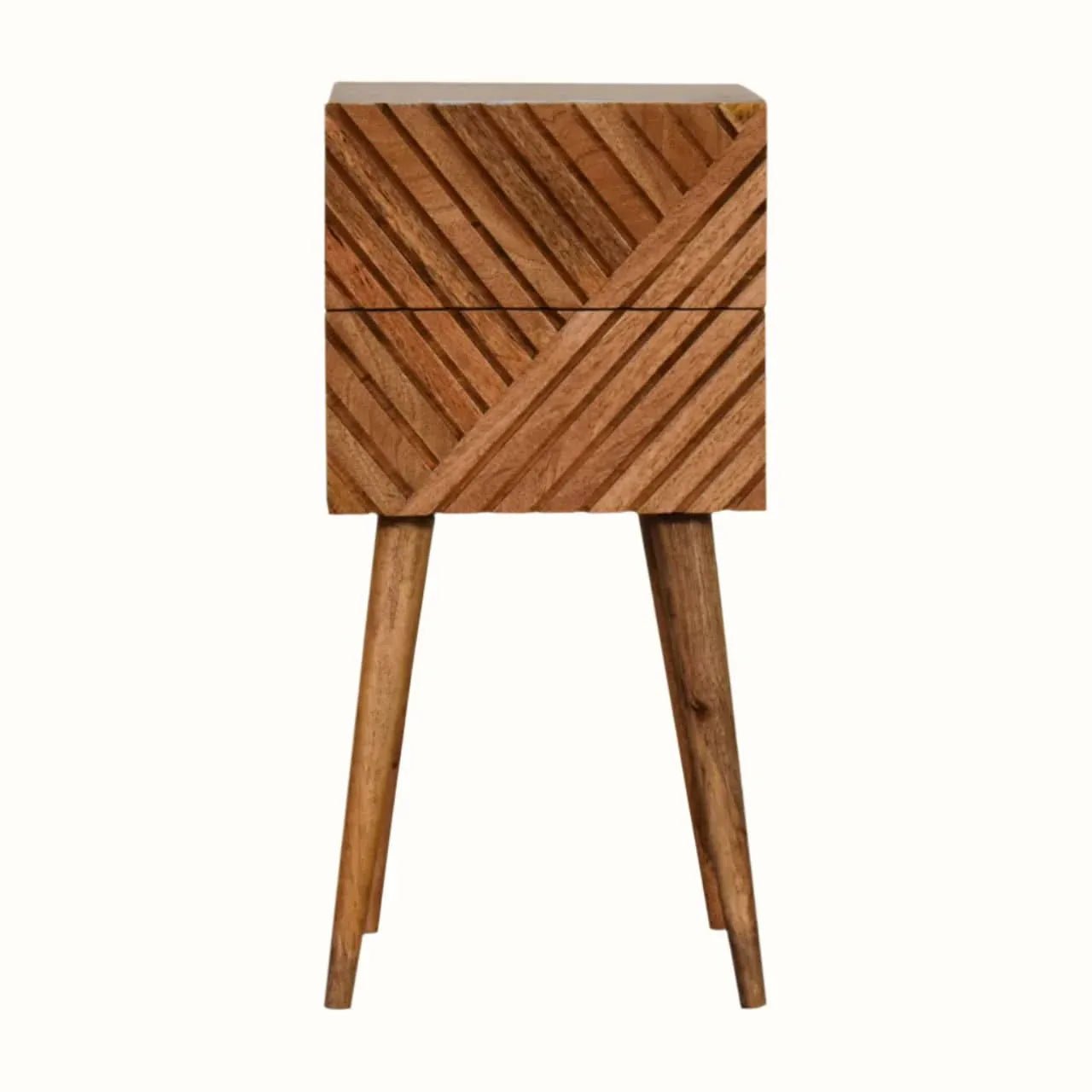 Babej 2 Drawer Bedside Table, Small - Natural Bedside Tables - Bokel Home