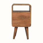 Babej Open Bedside Table with 2 Drawers, Small - Natural Bedside Tables - Bokel Home