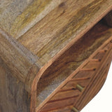 Babej Open Bedside Table with 2 Drawers, Small - Natural Bedside Tables - Bokel Home