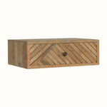 Babej Wall Mounted Bedside Table with 1 Drawer - Natural Bedside Tables - Bokel Home