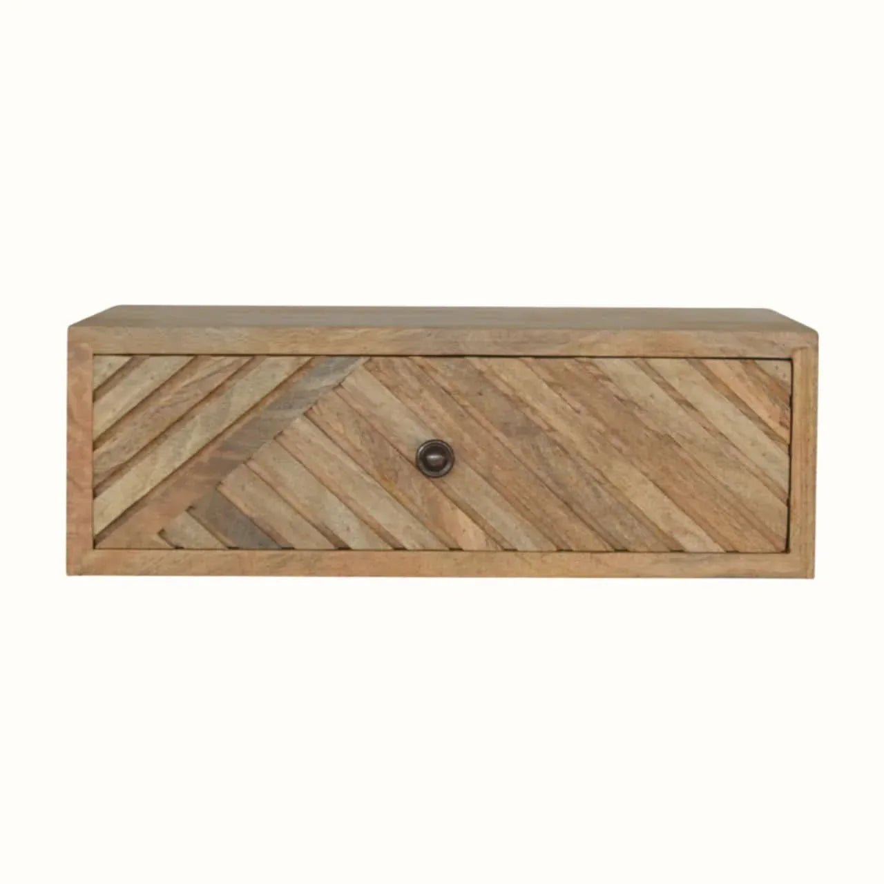 Babej Wall Mounted Bedside Table with 1 Drawer - Natural Bedside Tables - Bokel Home