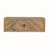 Babej Wall Mounted Bedside Table with 1 Drawer - Natural Bedside Tables - Bokel Home