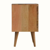 Babej 2 Drawer Bedside Table, Medium - Natural