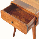Babu 1 Drawer Bedside Table, Medium - Chestnut Bedside Tables - Bokel Home