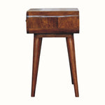 Babu 1 Drawer Bedside Table, Medium - Chestnut Bedside Tables - Bokel Home