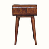 Babu 1 Drawer Bedside Table, Medium - Chestnut Bedside Tables - Bokel Home