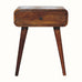 Babu 1 Drawer Bedside Table, Medium - Chestnut Bedside Tables - Bokel Home