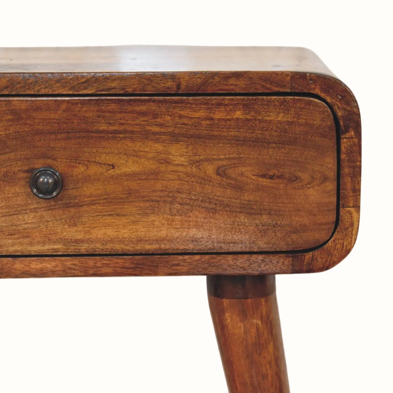 Babu 1 Drawer Bedside Table, Medium - Chestnut Bedside Tables - Bokel Home
