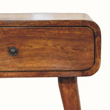 Babu 1 Drawer Bedside Table, Medium - Chestnut Bedside Tables - Bokel Home