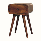 Babu 1 Drawer Bedside Table, Small - Chestnut Bedside Tables - Bokel Home