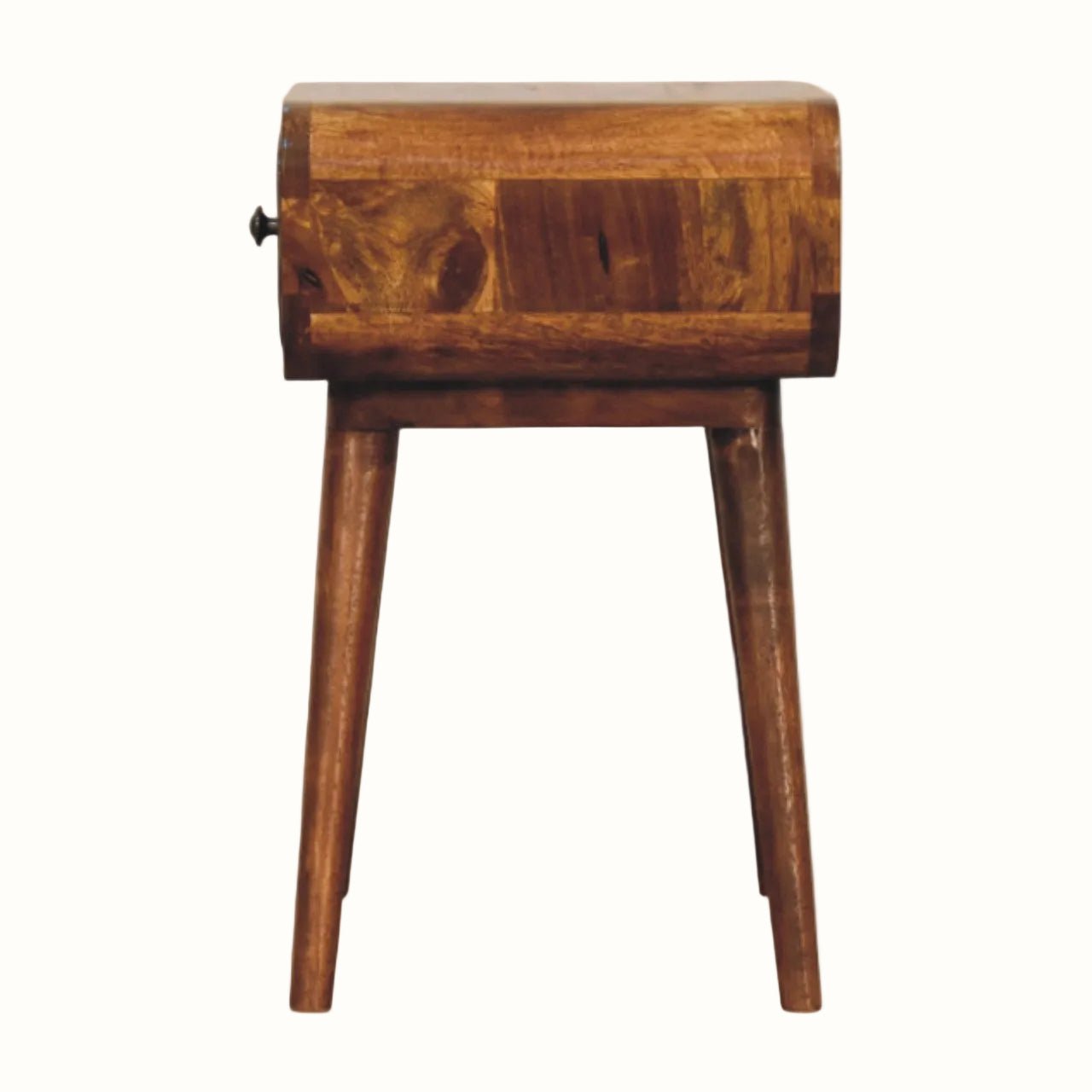 Babu 1 Drawer Bedside Table, Small - Chestnut Bedside Tables - Bokel Home