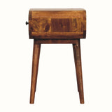 Babu 1 Drawer Bedside Table, Small - Chestnut Bedside Tables - Bokel Home