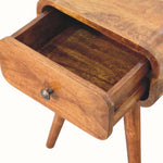 Babu 1 Drawer Bedside Table, Small - Chestnut Bedside Tables - Bokel Home