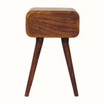 Babu 1 Drawer Bedside Table, Small - Chestnut Bedside Tables - Bokel Home