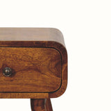 Babu 1 Drawer Bedside Table, Small - Chestnut Bedside Tables - Bokel Home
