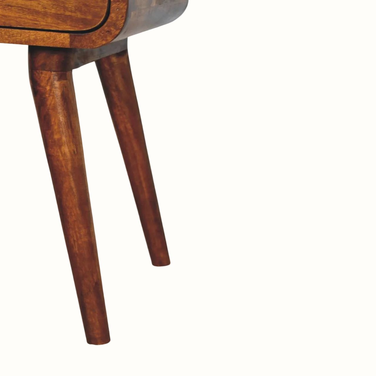 Babu 1 Drawer Bedside Table, Small - Chestnut Bedside Tables - Bokel Home
