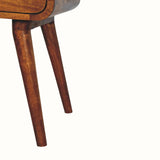 Babu 1 Drawer Bedside Table, Small - Chestnut Bedside Tables - Bokel Home