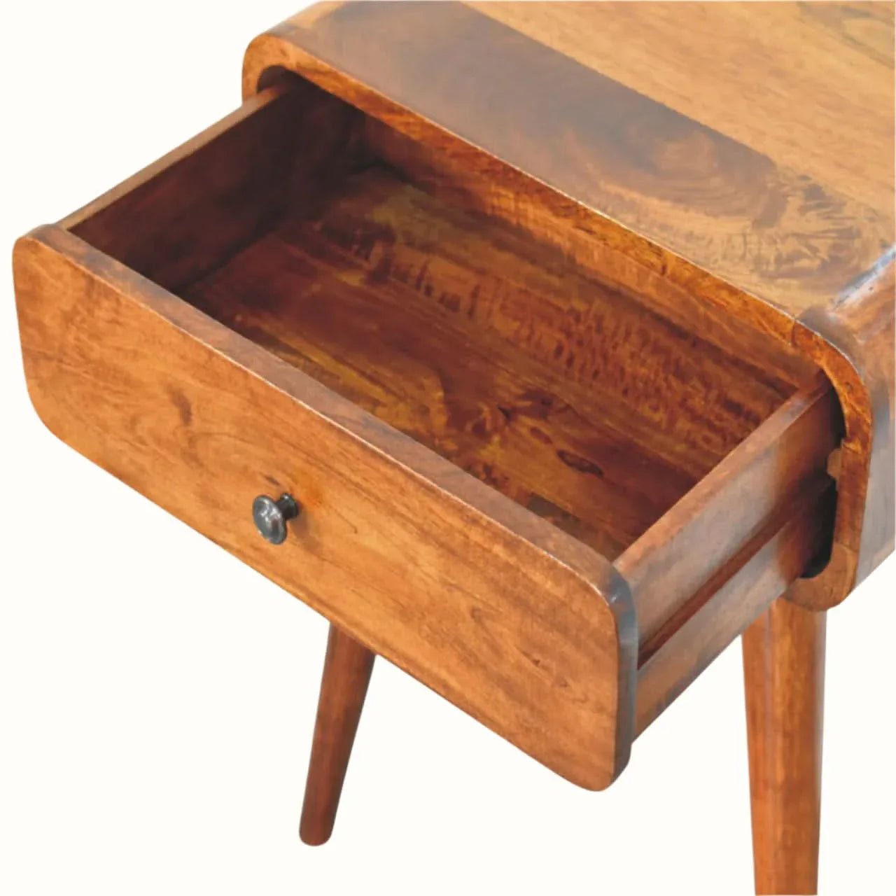 Babu Bedside Table, Medium - Chestnut Bedside Tables - Bokel Home