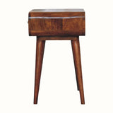 Babu Bedside Table, Medium - Chestnut Bedside Tables - Bokel Home