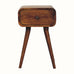 Babu 1 Drawer Bedside Table, Small - Chestnut