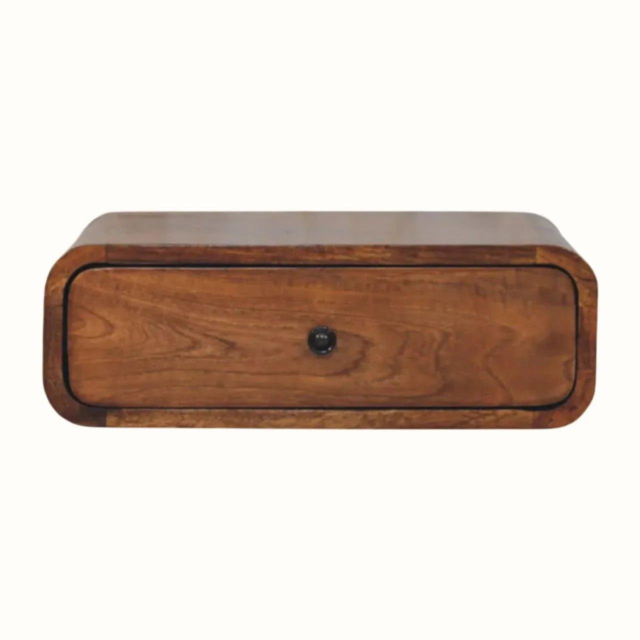 Babu Floating Bedside Table, Medium - Honey Caramel Bedside Tables - Bokel Home
