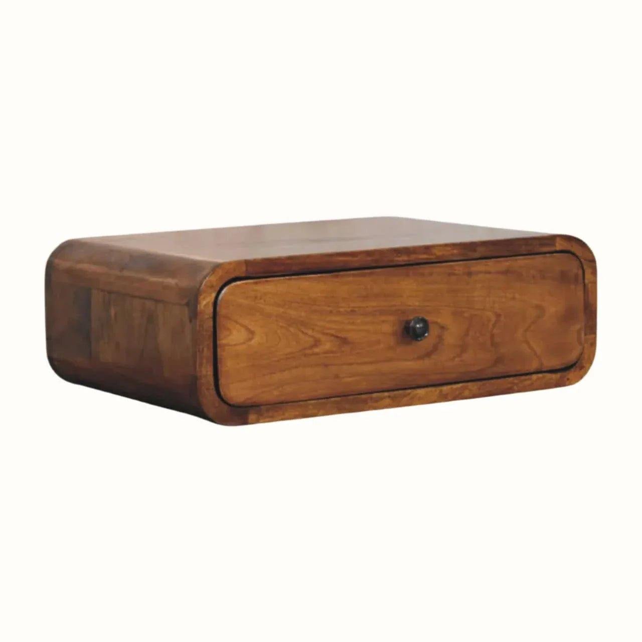 Babu Floating Bedside Table, Medium - Honey Caramel Bedside Tables - Bokel Home