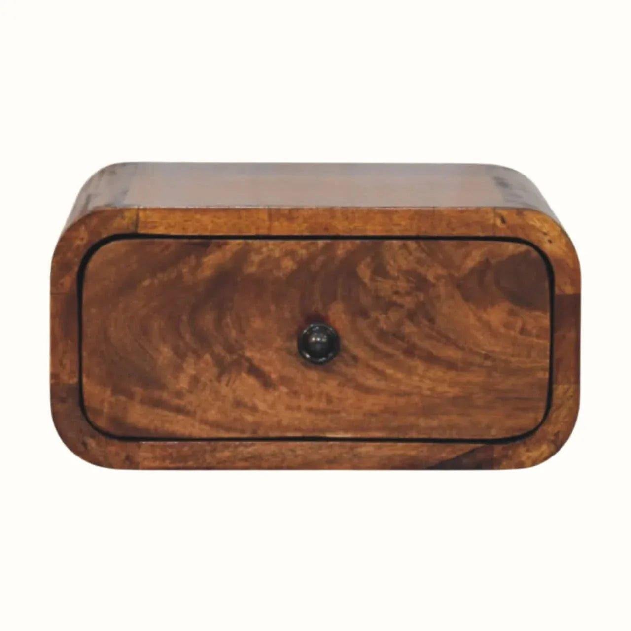 Babu Floating Bedside Table, Small - Chestnut Bedside Tables - Bokel Home
