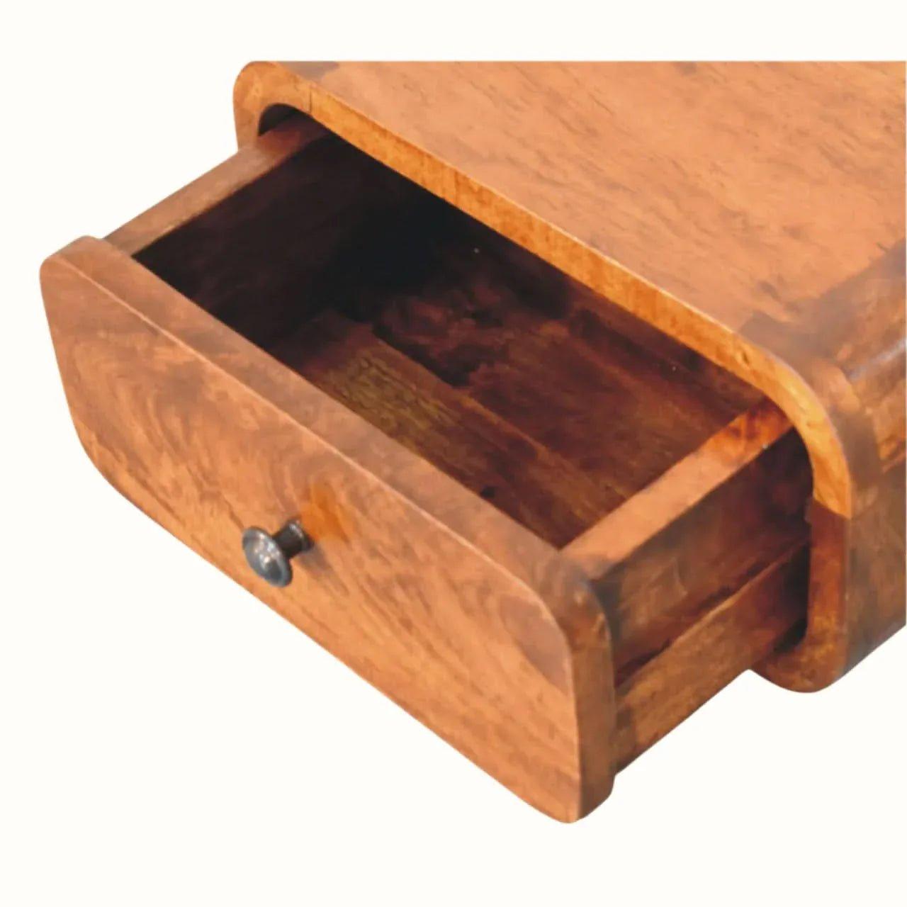 Babu Floating Bedside Table, Small - Chestnut Bedside Tables - Bokel Home