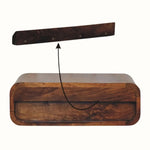 Babu Wall Mounted Bedside Table, Medium - Honey Caramel Bedside Tables - Bokel Home