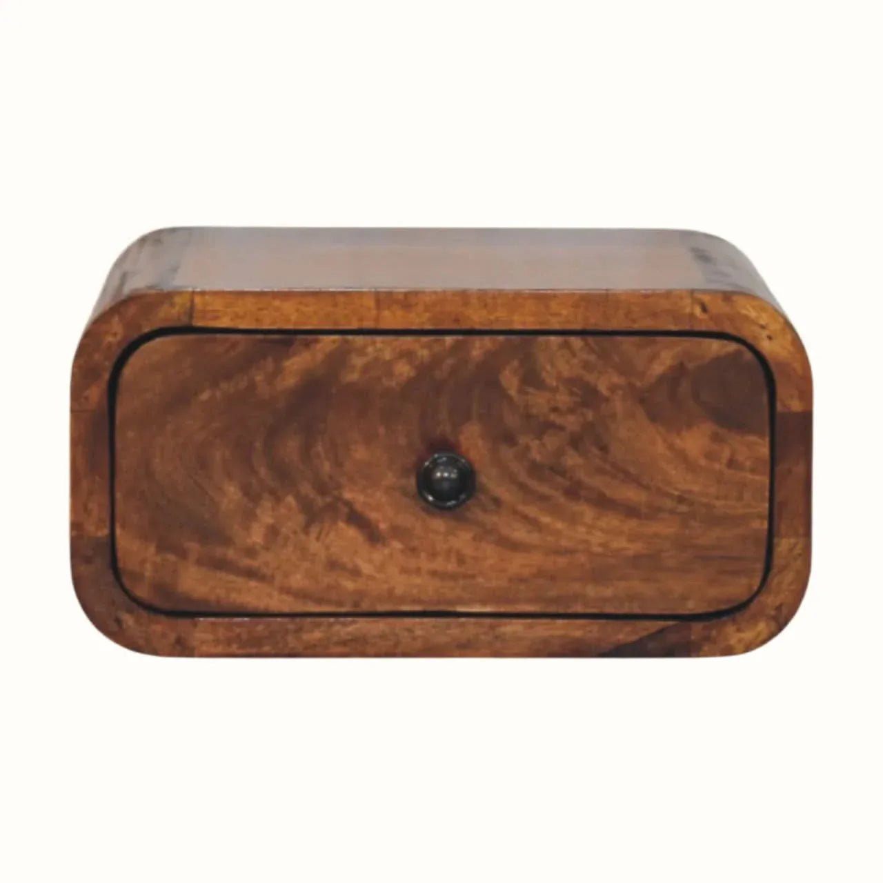 Babu Wall Mounted Bedside Table, Small - Chestnut Bedside Tables - Bokel Home