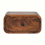 Babu Wall Mounted Bedside Table, Small - Chestnut Bedside Tables - Bokel Home