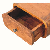 Babu Wall Mounted Bedside Table, Small - Chestnut Bedside Tables - Bokel Home