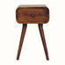 Babu 1 Drawer Bedside Table, Small - Chestnut