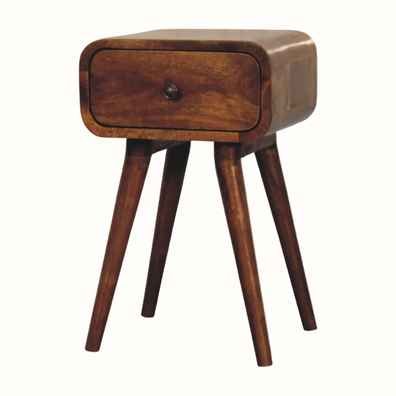 Babu 1 Drawer Bedside Table, Small - Chestnut