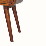 Babu 1 Drawer Bedside Table, Small - Chestnut