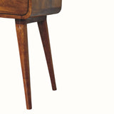 Babu 1 Drawer Bedside Table, Medium - Chestnut