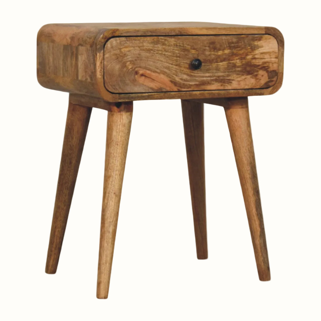Babu 1 Drawer Bedside Table, Medium - Natural