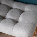 Bethell Curved Stool, Medium - Grey Tweed/Natural Bench - Bokel Home