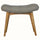 Bethell Curved Stool, Medium - Grey Tweed/Natural Bench - Bokel Home