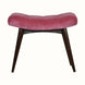 Bethell Curved Stool, Medium - Pink Velvet/Walnut Bench - Bokel Home