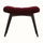 Bethell Curved Stool - Wine Red Velvet/Walnut Bench - Bokel Home