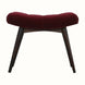 Bethell Curved Stool - Wine Red Velvet/Walnut Bench - Bokel Home